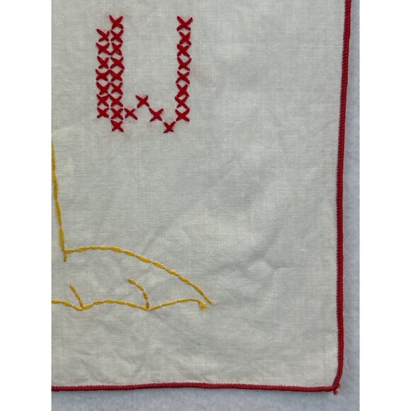 Vintage Embroidered Growth Chart With Duck Design "Watch Me Grow" - Picture 3 of 9